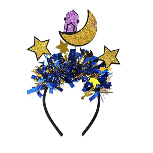 HUAJINGKEJI Schimmernder Eid-Kopfschmuck mit symbolischem Stern und Mond, für muslimische Frauen und Kinder jeden Alters HUAJINGKEJI Schimmernder Eid-Kopfschmuck mit symbolischem Stern und Mond, für muslimische Frauen und Kinder jeden Alters von HUAJINGKEJI