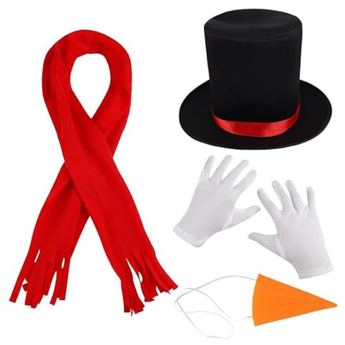 HUAJINGKEJI Schneemann-Kostüm, Mütze, Kinder, Schneemänner, modische Mütze, Schal, weiße Handschuhe, Weihnachten, Cosplay-Kostüm-Set HUAJINGKEJI Schneemann-Kostüm, Mütze, Kinder, Schneemänner, modische Mütze, Schal, weiße Handschuhe, Weihnachten, Cosplay-Kostüm-Set von HUAJINGKEJI