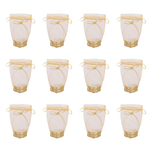 HUAJINGKEJI Süßigkeiten-Organizer mit Verschluss, elegante Hochzeitsgeschenktüten für Schmuck, Snacks, Verpackungen, 12 Stück von HUAJINGKEJI