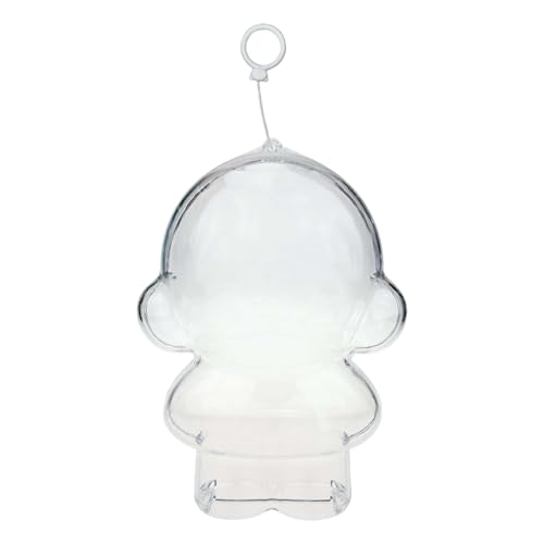 HUAJINGKEJI Transparente Acryl-Figuren-Vitrine mit Silikonkette für 15,2 cm hohe Plüschpuppe, Plüschpuppe, transparentes Tragen von HUAJINGKEJI