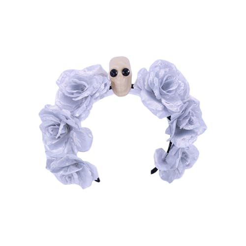 Halloween-Brautblumenkronen, Stirnbänder, Hochzeitskristall und Blumen-Haar-Accessoire für Kostümpartys, Requisiten, Halloween-Haarschmuck von HUAJINGKEJI