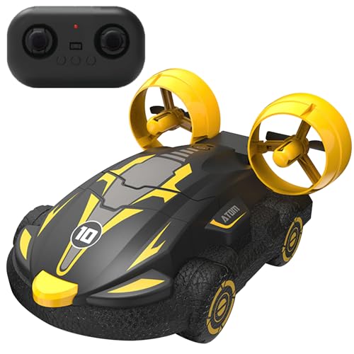 HUAJUN Spielzeugauto mit Fernbedienung,Kinderferngesteuertes Boot, 2-in-1 Amphibisches, 360° Drehung, 2.4GHz Schnelles Driftauto, Einstellbare Geschwindigkeit, Sehr Geeignet für Land und Wasser von HUAJUN