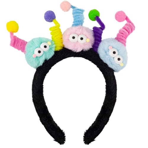 HUANGGG Dame Pompons Hut Elagant Kopfbedeckung Stirnband Kopfschmuck für Make-up Party Maskeraden Buntes Geburtstagszubehör von HUANGGG