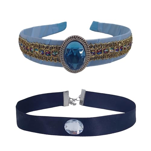 HUANGGG Prinzessinnen-Haarband und Choker-Halskette für kleine Mädchen, Themenparty, Verkleiden und magisches Abenteuer-Kostüm-Zubehör HUANGGG Prinzessinnen-Haarband und Choker-Halskette für kleine Mädchen, Themenparty, Verkleiden und magisches Abenteuer-Kostüm-Zubehör von HUANGGG