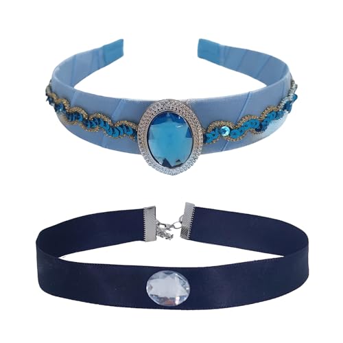 HUANGGG Prinzessinnen-Haarband und Choker-Halskette für kleine Mädchen, Themenparty, Verkleiden und magisches Abenteuer-Kostüm-Zubehör HUANGGG Prinzessinnen-Haarband und Choker-Halskette für kleine Mädchen, Themenparty, Verkleiden und magisches Abenteuer-Kostüm-Zubehör von HUANGGG