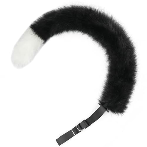 HUANGING Handgefertigte Plüsch-Katzenohren-Haarbänder, Kunstpelz, Schwanz für Halloween, Cosplay, Party, Kostüme, Zubehör für Kinder und Erwachsene HUANGING Handgefertigte Plüsch-Katzenohren-Haarbänder, Kunstpelz, Schwanz für Halloween, Cosplay, Party, Kostüme, Zubehör für Kinder und Erwachsene von HUANGING
