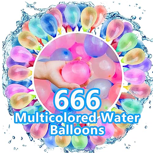 666 Stück Wasserbomben Selbstschließend, 60 Sekunden Schnellfüller Wasserballons Set, Bunt Gemischt Wasser Luftballons, Wasserspielzeug Kinder Sommer Party 666 Stück Wasserbomben Selbstschließend, 60 Sekunden Schnellfüller Wasserballons Set, Bunt Gemischt Wasser Luftballons, Wasserspielzeug Kinder Sommer Party von HUANGLG