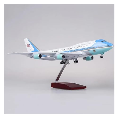 Aerobatic Flugzeug Für 747 B747 Air Force Flugzeug Modell Licht Legierung Basis Airliner Flugzeug Zeigen 47CM 1/150 Luftfahrt Flugzeug Modell Spielzeug(Without Light) von HUANTY