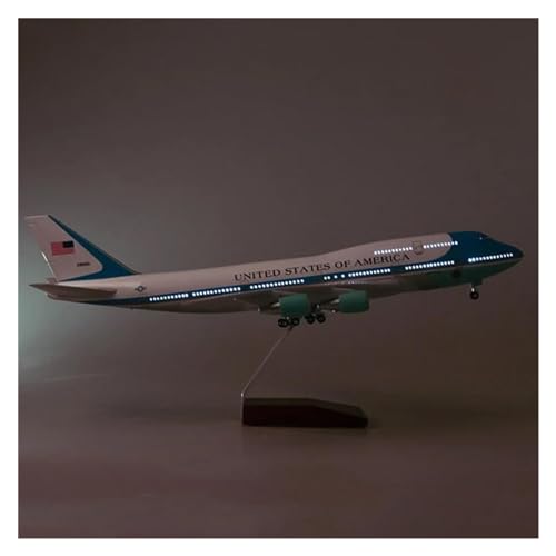 Aerobatic Flugzeug Für 747 B747 Air Force Flugzeug Modell Licht Legierung Basis Airliner Flugzeug Zeigen 47CM 1/150 Luftfahrt Flugzeug Modell Spielzeug(with Light) von HUANTY