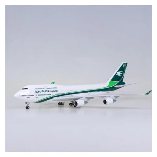Aerobatic Flugzeug Für 747 Iraqi Airways Flugzeug Mit Licht Und Rad Kunststofflegierung Flugzeug 47 cm Maßstab 1/150 Druckguss Flugzeug Modell Spielzeug(Without Light) von HUANTY