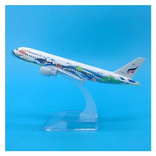 Aerobatic Flugzeug Für A320-200 Modell Spielzeug Thailand Bangkok Fish Airways Airlines Flugzeuge Flugzeug Modelle Sammlung 16CM Diecast Maßstab 1:400 von HUANTY