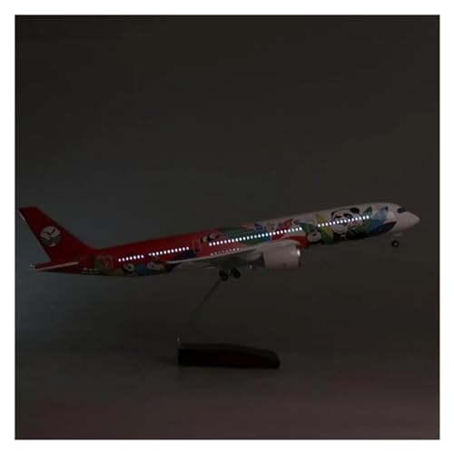 Aerobatic Flugzeug Für A350 Sichuan Panda Airline Modell Licht Flugzeug Erwachsene Airliner Sammlung Spielzeug Show Display 47CM 1/142 Luftfahrt Flugzeug(with Light) von HUANTY
