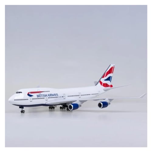 Aerobatic Flugzeug Für B747 British Airplane Model Toys Airways Flugzeugmodell Mit Licht Und Raddruckguss-Harzlegierungsflugzeug(Without Light) von HUANTY