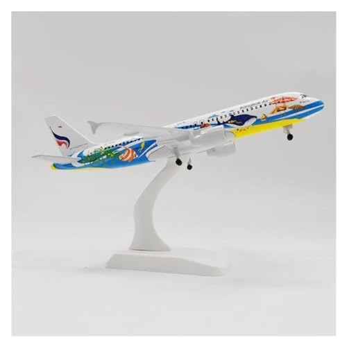 Aerobatic Flugzeug Für Bangkok Fisch A320NEO Airlines Flugzeuge Flugzeug Flugzeug Diecast Legierung Modell Spielzeug Kollektiven Kinder Spielzeug 20CM Maßstab 1:300 von HUANTY