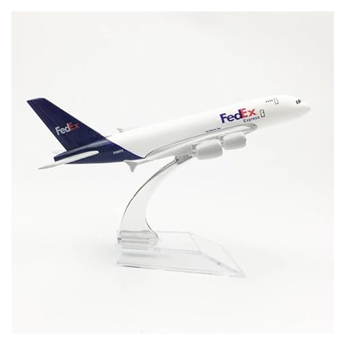 Aerobatic Flugzeug Für FedEx Cargo Logistics A380 Airlines Flugzeug Diecast Metall Flugzeug Modell Spielzeug Sammlerstück 16 cm Flugzeug von HUANTY