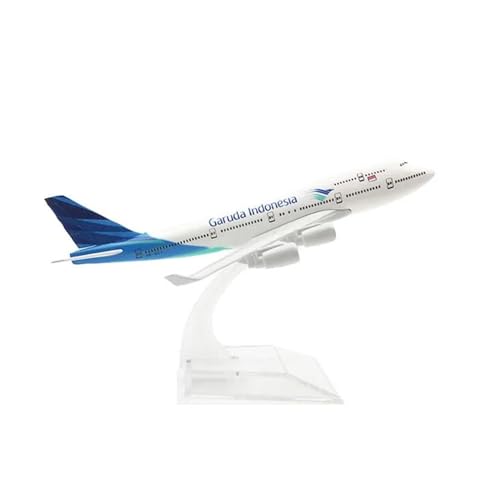 Aerobatic Flugzeug Für Garuda Indonesia 747 B747-400 Modell Spielzeug Airlines Diecast Metall Legierung Flugzeug Flugzeug Verkehrsflugzeug Souvenir 12CM Maßstab 1:400 von HUANTY