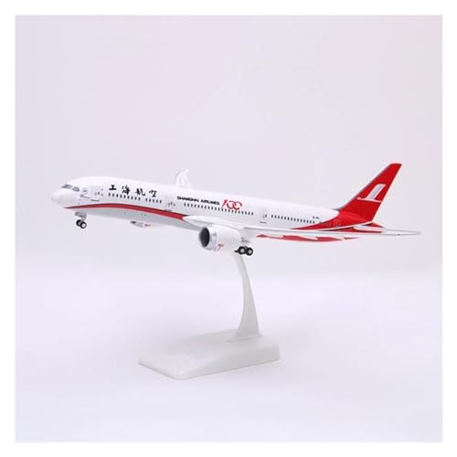 Aerobatic Flugzeug Für Shanghai Airline B787-9 B787 787 Flugzeug Modell Diecast Flugzeug Spielzeug ABS Zusammengebautes Flugzeug Sammlung Souvenir 31.5 cm von HUANTY