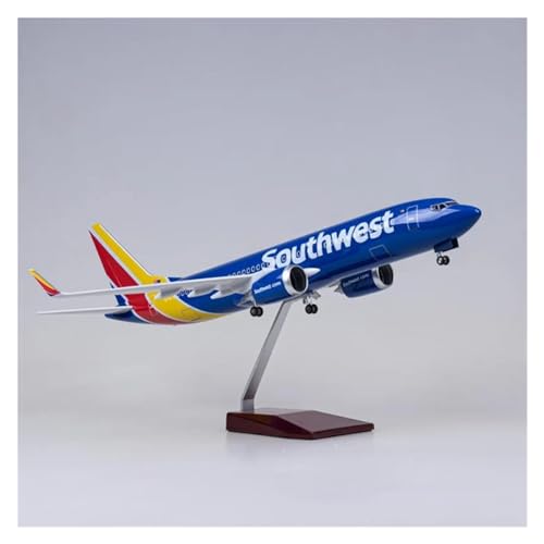 Aerobatic Flugzeug Für Southwest Airline 737-700 B737-700 Flugzeug Licht Und Rad Druckguss Kunststoff Harz Flugzeug Modell Spielzeug 47 cm Maßstab 1/85(Without Light) von HUANTY