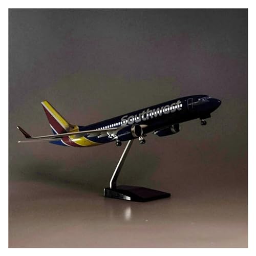 Aerobatic Flugzeug Für Southwest Airline 737-700 B737-700 Flugzeug Licht Und Rad Druckguss Kunststoff Harz Flugzeug Modell Spielzeug 47 cm Maßstab 1/85(with Light) von HUANTY