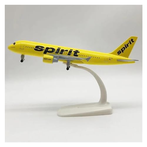 Aerobatic Flugzeug Für Spirit Airlines A320 Metall Diecast Flugzeug Modell Flugzeug Display Kid Sammeln Räder Display 20CM Flugzeuge von HUANTY