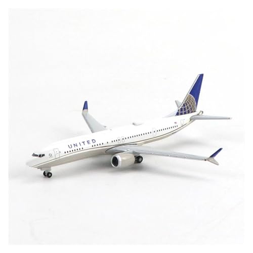 Aerobatic Flugzeug Für United Airlines B737 737 MAX 9 Legierung Zivil Luftfahrt Passagier Flugzeug Modell Metall Druckguss Spielzeug Sammlung 1/500 Skala von HUANTY