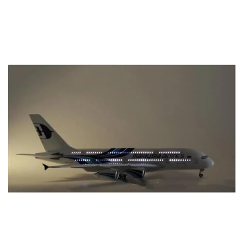 HUANTY Aerobatic Flugzeug Für 380 A380 Malaysia Airline Modell Licht Rad Diecast Flugzeug Sammlung Airliner W Fahrwerk Spielzeug 1/160 50CM Luftfahrt(with Light) von HUANTY