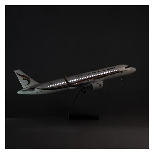 HUANTY Aerobatic Flugzeug Für Tibet Air Airline A320 320neo Luftfahrt Flugzeug Modell Flugzeug Erwachsene Sammlung Zeigen Stehende Flugzeug Mit Rad 47CM(with Light) von HUANTY