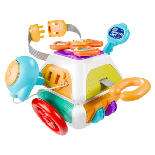 HUAOLAWQ 10-in-1 Montessori-Sensorikspielzeug, Kleinkind-Autositz, Flugzeug, Reisespielzeug, pädagogisches Montessori-Spielzeug, Würfel for Kleinkinder im Alter von 1–3 Jahren, Jungen und Mä von HUAOLAWQ