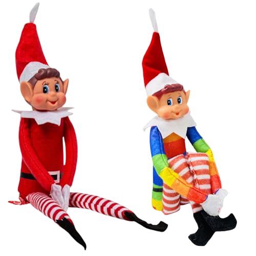 HUAWELL 2 Stück Weihnachtselfen Plüschtier Neuheit Lange Bendy Naughty Boy Weihnachtselfen Puppe Geschenk für Kinder Weihnachtstag Frohes Neues Jahr 30,5 cm HUAWELL 2 Stück Weihnachtselfen Plüschtier Neuheit Lange Bendy Naughty Boy Weihnachtselfen Puppe Geschenk für Kinder Weihnachtstag Frohes Neues Jahr 30,5 cm von HUAWELL