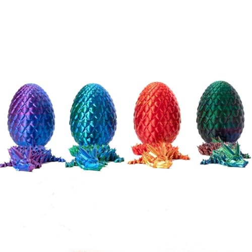 HUAWELL 3D-gedruckter Drache im Ei, voll beweglicher Drache mit Drachenei, flexible Gelenke, Heimdekoration, Schreibtischspielzeug, Heimbüro, Schreibtisch-Spielzeug für Autismus, 4 Stück HUAWELL 3D-gedruckter Drache im Ei, voll beweglicher Drache mit Drachenei, flexible Gelenke, Heimdekoration, Schreibtischspielzeug, Heimbüro, Schreibtisch-Spielzeug für Autismus, 4 Stück von HUAWELL