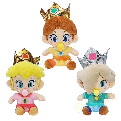 HUAWELL Mario All Star Collection Plüschtier, Gänseblümchen, Roslina, Prinzessinnen, Geschenk für Weihnachten, Neujahr, Geburtstag, 17 cm, 3 Stück HUAWELL Mario All Star Collection Plüschtier, Gänseblümchen, Roslina, Prinzessinnen, Geschenk für Weihnachten, Neujahr, Geburtstag, 17 cm, 3 Stück von HUAWELL