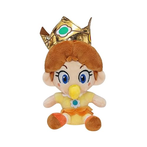 HUAWELL Mario All Star Collection Plüschtier, Gänseblümchen, Roslina, Prinzessinnen, Geschenk für Weihnachten, Neujahr, Geburtstag, 17 cm (6,7 Zoll) (Prinzen Gänseblümchen) von HUAWELL