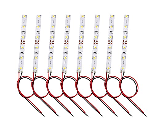 HUAZIZ 8pcs 12-18V 6-LED Hausbeleuchtung, 10 cm Weiss mit Kabel 15cm, Modellbau Led Beleuchtung, Modellbau beleuchtung modelleisenbahn beleuchtung, modellbau beleuchtung modelleisenbahn beleuchtung von HUAZIZ