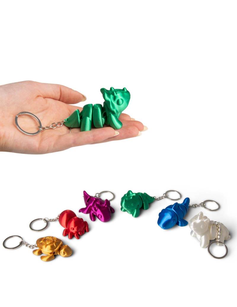 Schlüsselanhänger Tier bunt aus Plastik von HUBTOYS