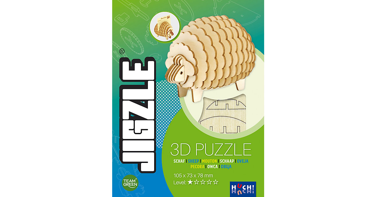 3D-Puzzle JIGZLE - Schaf, 22 Teile 3D-Puzzle JIGZLE - Schaf, 22 Teile von HUCH!