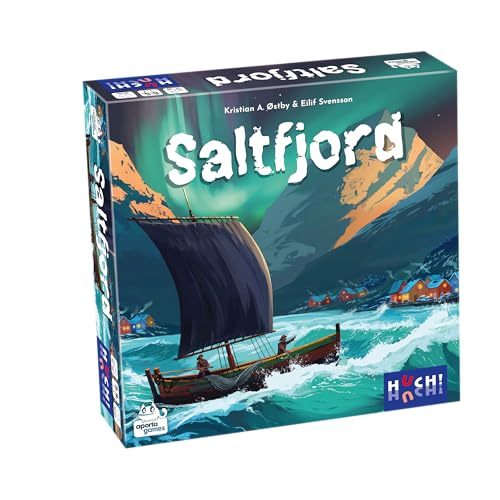 HUCH!, SALTFJORD, Gesellschaftsspiele, Strategisches Fischerdorf-Abenteuer mit innovativem Würfelmechanismus, Ideal für spannende Spielabende, Für 1–4 Spieler ab 14 Jahren HUCH!, SALTFJORD, Gesellschaftsspiele, Strategisches Fischerdorf-Abenteuer mit innovativem Würfelmechanismus, Ideal für spannende Spielabende, Für 1–4 Spieler ab 14 Jahren von HUCH!