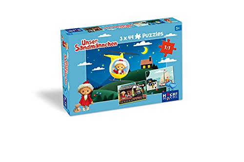 HUCH! Unser Sandmännchen Kinderpuzzle, 3 Puzzles á 49 Teile von HUCH!