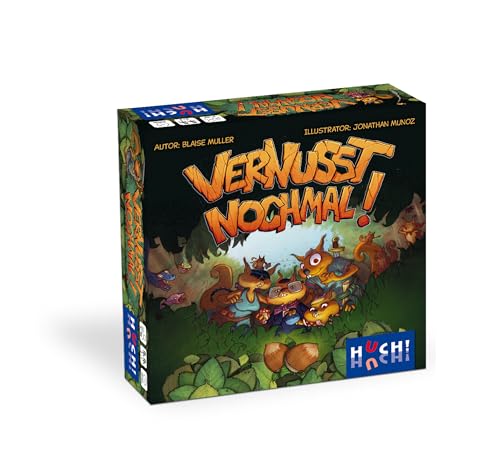 HUCH! Vernusst nochmal Familienspiel für 2 bis 4 Spieler ab 6 Jahren | Nuss-Sammelspaß mit Memo-Twist von HUCH!