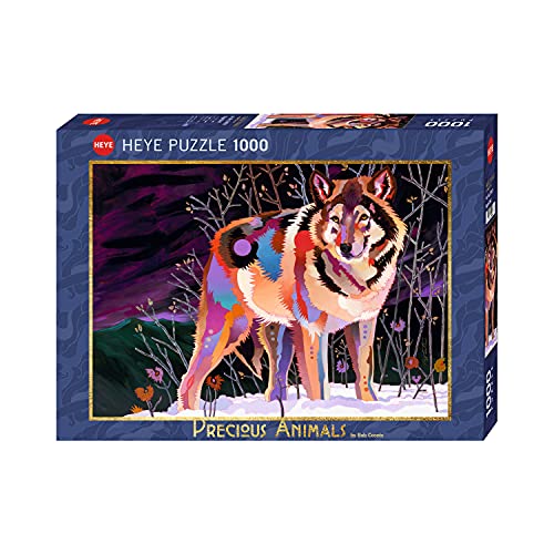 Heye 299392 Night Wolf 1000 Teile Puzzle, Silver von HUCH!