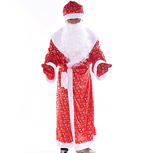 HUDJX Weihnachtsmann Kostüm Erwachsene Männer Magischer Weihnachtsmann Kostüm Festival Weihnachtskostüme Cosplay Party Outfit von HUDJX
