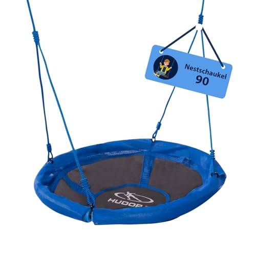 HUDORA Nestschaukel 90 - Blaue Kunststoff-Nestschaukel für bis zu 100kg - Hängeschaukel mit 90cm Durchmesser für drinnen & draußen - Höhenverstellbare Familienschaukel für Kinder & Erwachsene HUDORA Nestschaukel 90 - Blaue Kunststoff-Nestschaukel für bis zu 100kg - Hängeschaukel mit 90cm Durchmesser für drinnen & draußen - Höhenverstellbare Familienschaukel für Kinder & Erwachsene von HUDORA