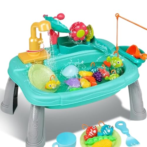 HUFACAI Wassertisch für Kleinkinder, elektrisch zirkulierter sensorischer Tisch, Spielspüle mit fließendem Wasser, Kinderküchenspüle Spielzeug HUFACAI Wassertisch für Kleinkinder, elektrisch zirkulierter sensorischer Tisch, Spielspüle mit fließendem Wasser, Kinderküchenspüle Spielzeug von HUFACAI