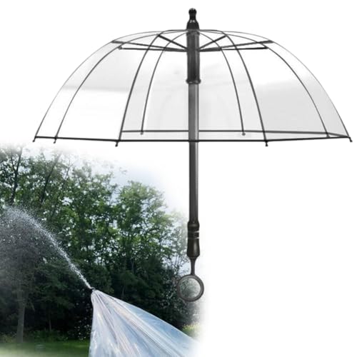 Wasserpistolen-Regenschirm, transparenter Regenschutz mit Spritzpistole, 10 m Reichweite, klarer Regenschirm, Wasserspritzpistole zum Herausziehen für Wasserschlachten und Poolpartys Wasserpistolen-Regenschirm, transparenter Regenschutz mit Spritzpistole, 10 m Reichweite, klarer Regenschirm, Wasserspritzpistole zum Herausziehen für Wasserschlachten und Poolpartys von HUFACAI