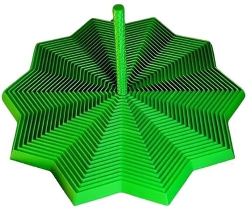 3D-Gedruckter Erweiterter Sensorischer Fidget-Stern, Erweiterbares Fraktales Fidget-Spielzeug, Sechseck Mit Griff, Buntes Wirbelndes Spiraldesign, Sternförmiger Fidget-Stern(Green,M) von HUFENYU