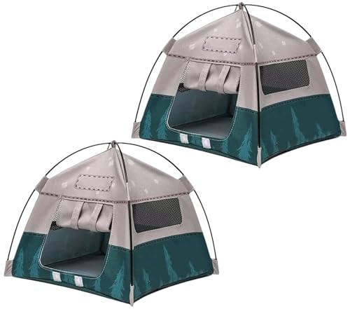 HUFENYU 1:12 Miniatur Puppenzelt Camping Kleines Zelt Modell Winziges Camping Dekor Mini Fotografie Requisiten for Spielzeug Display Szene Dekoration Miniatur Camping Dekor(2PCS) von HUFENYU