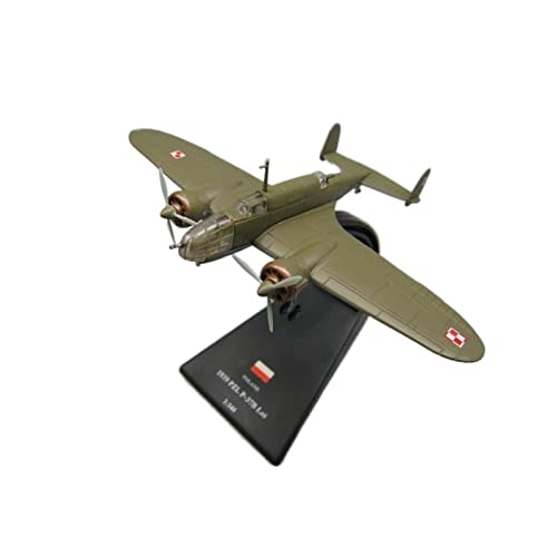 HUGGES 1/144 Für Classic WWII Bomber Model Poland PZL P-37 Aircraft Fighter Model Show Collection von HUGGES