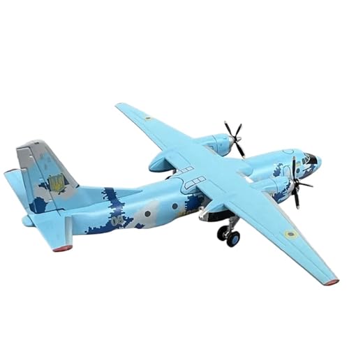 HUGGES 1/400 Flugzeugmodell für An-26-Transportflugzeugmodell der ukrainischen Luftwaffe, Nachbildung, 6 cm Legierung, fertiges Sammlungsmodell von HUGGES