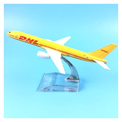 HUGGES 1 400 for Gelbes DHL Express Flugzeug Boeing 757-200 B757 Die Cast Flugzeugmodell von HUGGES