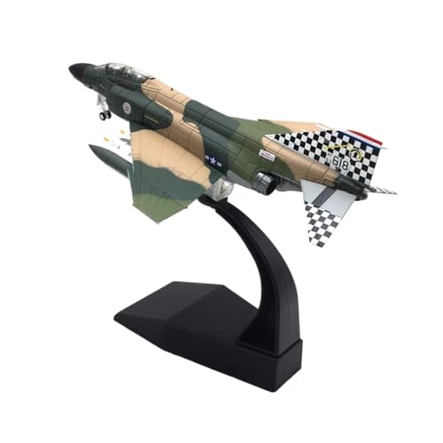 HUGGES 1:100 Simulationsflugzeugmodell für F-4C Phantom Supersonic Fighter Legierungsfertige 6,9 ​​Zoll bemalte Schreibtisch-Display-Miniatur von HUGGES
