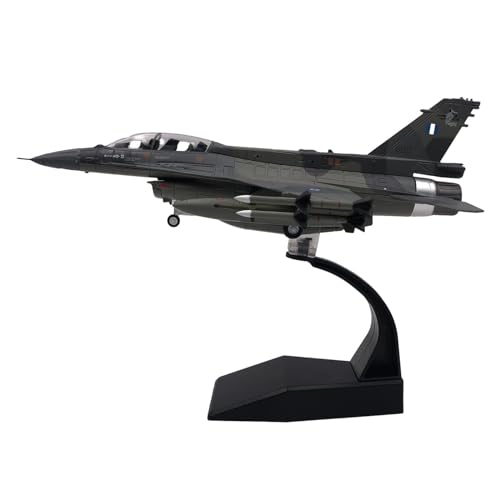 HUGGES 1:72 US F16D Kampfjet Griechische Luftwaffe Flugzeugmodell Legierung Fertigprodukt Statische Simulation Dekoration schwarz von HUGGES